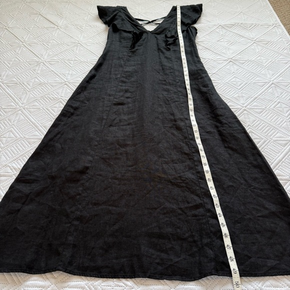 Rails Constance Linen Midi Dress Size Medium In Black - Picture 7 of 15